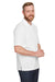 Harriton M348P Mens Advantage Performance Moisture Wicking Short Sleeve Polo Shirt w/ Pocket White Model 3q