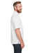 Harriton M348P Mens Advantage Performance Moisture Wicking Short Sleeve Polo Shirt w/ Pocket White Model Side