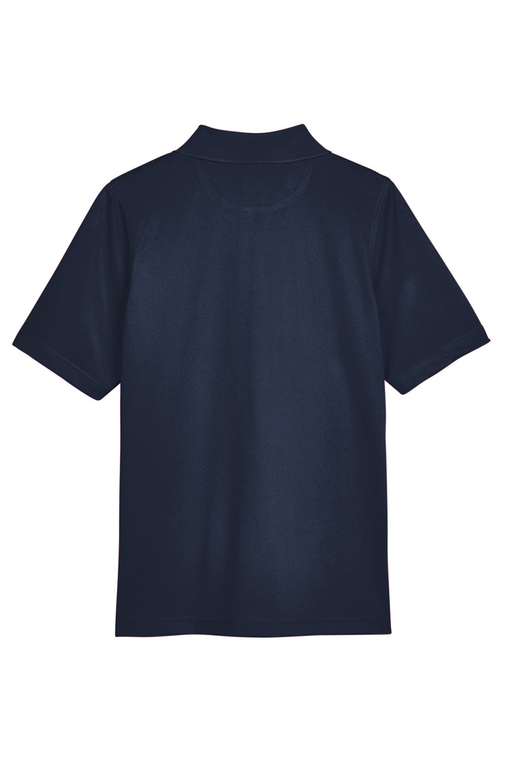 Harriton M348W Womens Advantage Performance Moisture Wicking Short Sleeve Polo Shirt Dark Navy Blue Flat Back