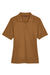 Harriton M348W Womens Advantage Performance Moisture Wicking Short Sleeve Polo Shirt Duck Brown Flat Front