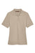 Harriton M348W Womens Advantage Performance Moisture Wicking Short Sleeve Polo Shirt Khaki Brown Flat Front