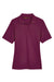 Harriton M348W Womens Advantage Performance Moisture Wicking Short Sleeve Polo Shirt Maroon Flat Front