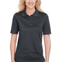 Harriton Womens Advantage Performance Moisture Wicking Short Sleeve Polo Shirt - Dark Charcoal Grey