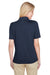 Harriton M348W Womens Advantage Performance Moisture Wicking Short Sleeve Polo Shirt Dark Navy Blue Model Back