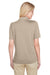 Harriton M348W Womens Advantage Performance Moisture Wicking Short Sleeve Polo Shirt Khaki Brown Model Back