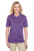 Harriton M348W Womens Advantage Performance Moisture Wicking Short Sleeve Polo Shirt Team Purple Model Front