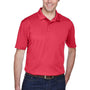 Harriton Mens Moisture Wicking Short Sleeve Polo Shirt - Red - Closeout
