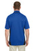 Harriton M386/M386T Mens Flash Performance Moisture Wicking Colorblock Short Sleeve Polo Shirt True Royal Blue/Black Model Back