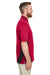 Harriton M386/M386T Mens Flash Performance Moisture Wicking Colorblock Short Sleeve Polo Shirt Red/Black Model Side