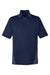 Harriton M386/M386T Mens Flash Performance Moisture Wicking Colorblock Short Sleeve Polo Shirt Dark Navy Blue/Dark Charcoal Grey Flat Front