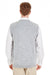 Harriton M415 Mens Pilbloc Pill Resistant V-Neck Sweater Vest Heather Grey Model Back