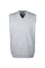 Harriton M415 Mens Pilbloc Pill Resistant V-Neck Sweater Vest Heather Grey Flat Front