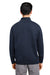 Harriton M421 Mens Pilbloc Pill Resistant 1/4 Zip Sweatshirt Dark Navy Blue Model Back