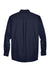 Harriton M500/M500T Mens Wrinkle Resistant Long Sleeve Button Down Shirt w/ Pocket Navy Blue Flat Back