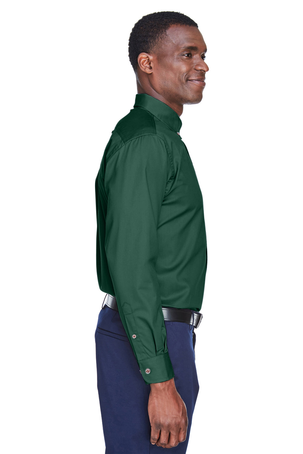 Harriton M500 Men's Easy Blend Long-Sleeve Twill Shirt with Stain-Release - Hunter, 3XL Harriton M500 Men's Easy Blend Long-Sleeve Twill Shirt with Stain-Release - Hunter, 3XL