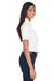 Harriton M500SW Womens Wrinkle Resistant Short Sleeve Button Down Shirt White Model Side