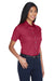 Harriton M500SW Womens Wrinkle Resistant Short Sleeve Button Down Shirt Wine Model 3q