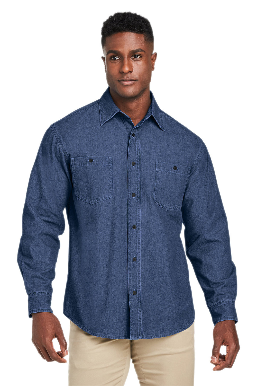 Harriton Men's Flash IL Colorblock Short Sleeve Shirt 2XL Black/DK C