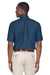 Harriton M550S Mens Denim Short Sleeve Button Down Shirt w/ Pocket Dark Denim Model Back