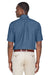 Harriton M550S Mens Denim Short Sleeve Button Down Shirt w/ Pocket Light Denim Model Back