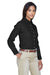 Harriton M550W Womens Denim Long Sleeve Button Down Shirt Washed Black Model 3q