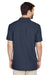 Harriton M560 Mens Barbados Wrinkle Resistant Short Sleeve Button Down Camp Shirt w/ Pocket Navy Blue Model Back