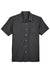 Harriton M560 Mens Barbados Wrinkle Resistant Short Sleeve Button Down Camp Shirt w/ Pocket Black Flat Front