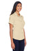 Harriton M570W Womens Bahama Wrinkle Resistant Short Sleeve Button Down Camp Shirt Sand Model 3q