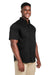 Harriton M585 Mens Advantage Wrinkle Resistant Short Sleeve Button Down Shirt w/ Double Pockets Black Model 3q