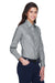 Harriton M600W Womens Oxford Wrinkle Resistant Long Sleeve Button Down Shirt Oxford Grey Model 3q