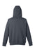 Harriton M711/M711T Mens Climabloc Water Resistant Full Zip Hooded Sweatshirt Hoodie w/ Pockets Dark Charcoal Grey Flat Back