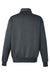 Harriton M712 Mens Climabloc Water Resistant 1/4 Zip Sweatshirt w/ Pocket Dark Charcoal Grey Flat Back