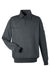 Harriton M712 Mens Climabloc Water Resistant 1/4 Zip Sweatshirt w/ Pocket Dark Charcoal Grey Flat Front