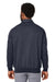 Harriton M712 Mens Climabloc Water Resistant 1/4 Zip Sweatshirt w/ Pocket Dark Navy Blue Model Back