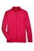 Harriton M748 Mens Advantage Performance Moisture Wicking 1/4 Zip Sweatshirt Red Flat Front