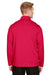 Harriton M748 Mens Advantage Performance Moisture Wicking 1/4 Zip Sweatshirt Red Model Back