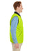 Harriton M776 Mens Dockside Reversible Water Resistant Full Zip Vest Black/Safety Yellow Model Side