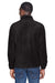 Harriton M980 Mens Pill Resistant Fleece 1/4 Zip Sweatshirt w/ Pockets Black Model Back