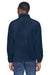 Harriton M980 Mens Pill Resistant Fleece 1/4 Zip Sweatshirt w/ Pockets Navy Blue Model Back