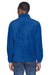 Harriton M980 Mens Pill Resistant Fleece 1/4 Zip Sweatshirt w/ Pockets True Royal Blue Model Back