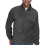 Harriton Mens Pill Resistant Fleece 1/4 Zip Sweatshirt w/ Pockets - Charcoal Grey
