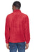 Harriton M980 Mens Pill Resistant Fleece 1/4 Zip Sweatshirt w/ Pockets Red Model Back