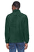 Harriton M980 Mens Pill Resistant Fleece 1/4 Zip Sweatshirt w/ Pockets Hunter Green Model Back