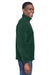 Harriton M980 Mens Pill Resistant Fleece 1/4 Zip Sweatshirt w/ Pockets Hunter Green Model Side