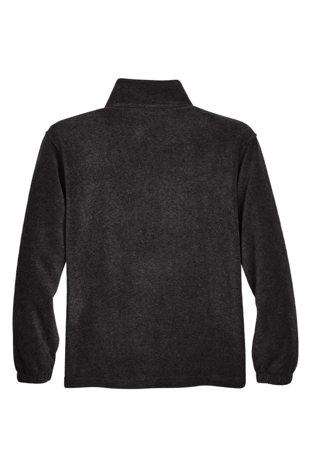 Harriton M980 Mens Pill Resistant Fleece 1/4 Zip Sweatshirt w/ Pockets Black Flat Back