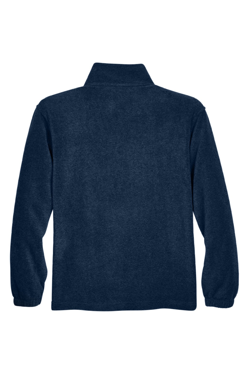 Harriton M980 Mens Pill Resistant Fleece 1/4 Zip Sweatshirt w/ Pockets Navy Blue Flat Back