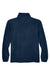 Harriton M980 Mens Pill Resistant Fleece 1/4 Zip Sweatshirt w/ Pockets Navy Blue Flat Back