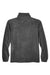 Harriton M980 Mens Pill Resistant Fleece 1/4 Zip Sweatshirt w/ Pockets Charcoal Grey Flat Back