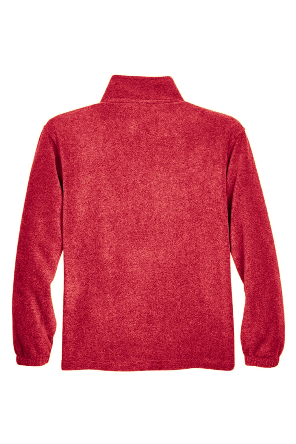 Harriton M980 Mens Pill Resistant Fleece 1/4 Zip Sweatshirt w/ Pockets Red Flat Back