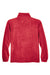 Harriton M980 Mens Pill Resistant Fleece 1/4 Zip Sweatshirt w/ Pockets Red Flat Back